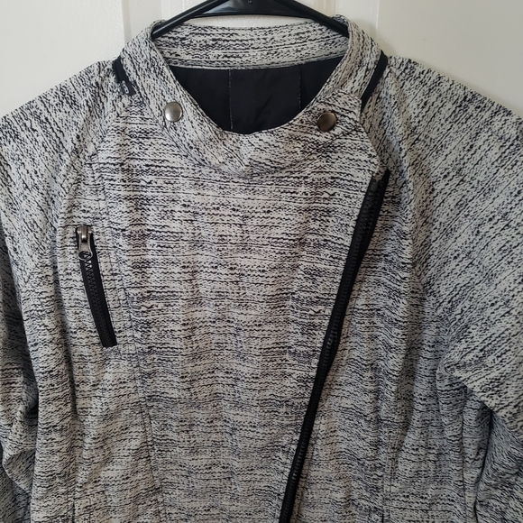 ⭐ Mondetta Grand Prix Moto Mondial Jacket Size Large black and white marled - Picture 2 of 11